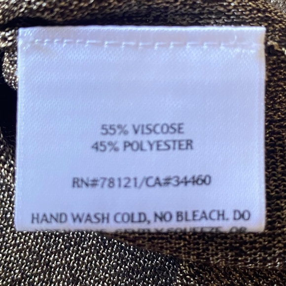 Eileen Fisher Sheer Bronze Metallic Relaxed Fit Oversized Size PM - Picture 7 of 11